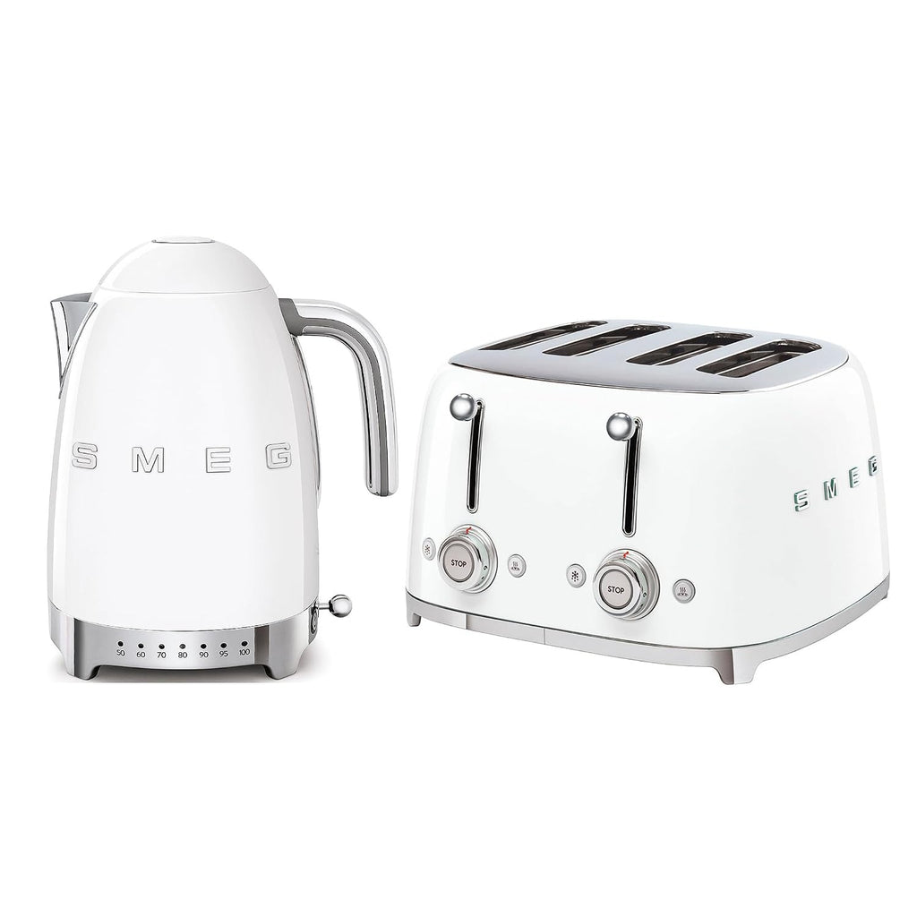 Kettle 1.7L 3kW Acoustic Alarm Pastel Green & Toaster 4 Slice 2kW Pastel Green